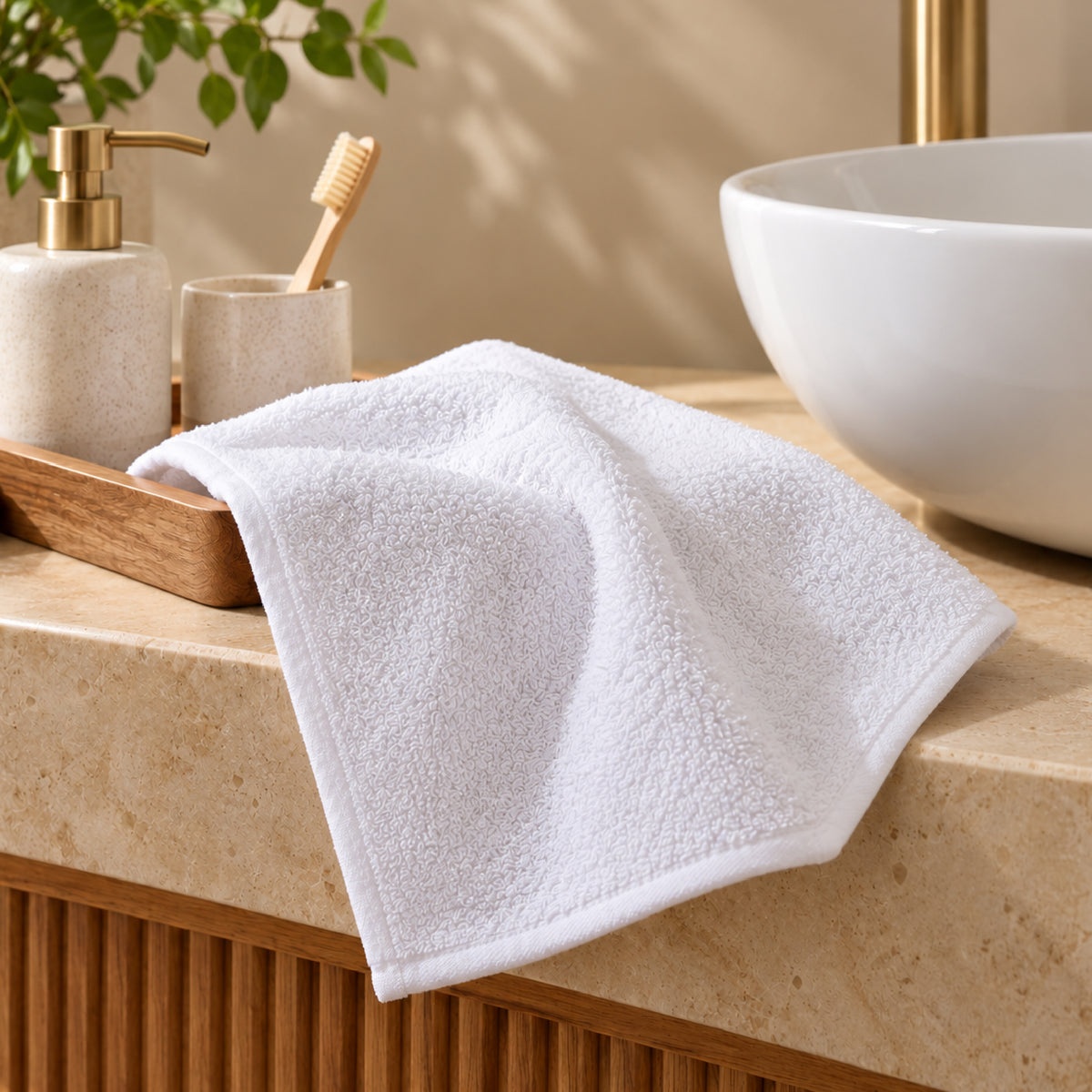 Face Terry Towel - White | 50g