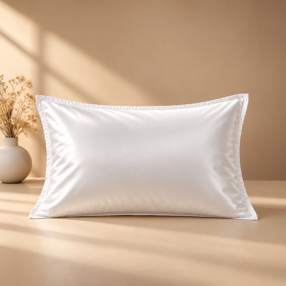 Pillowcase | Silken Ease -300TC Satin| 100% Cotton