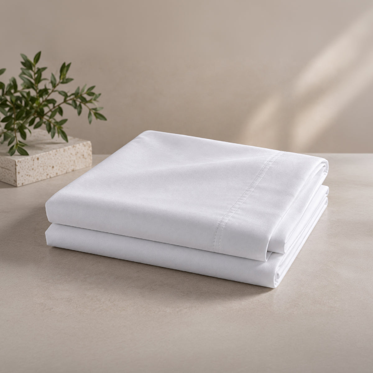 Flat Sheet | Daily Rest - 200 Tc Percale  | 100% Cotton King Size Bedsheet