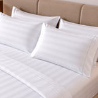 Pillowcase | Silken Ease -300TC 1cm Satin Stripes| 100% Cotton